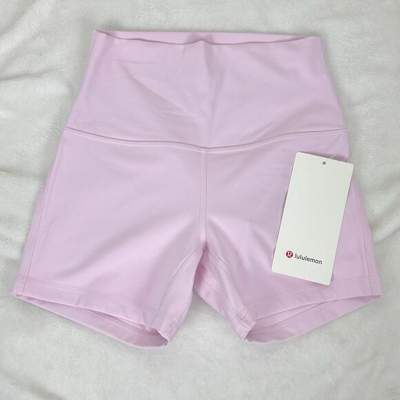 NWT Lululemon Align High Rise Short 4" Pink Organza Size 4